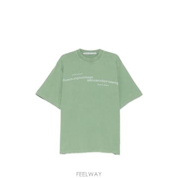 당일배송 알렉산더왕 미러 로고 티셔츠