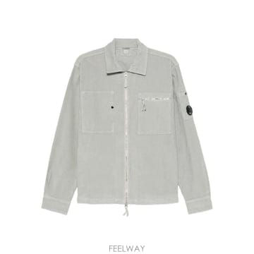 당일배송 CP컴퍼니 패치 포켓 집업 셔츠
