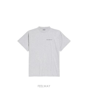 당일배송 발렌시아가 라이트 헤더 그레이 백 그레이디언트 오버사이즈 티셔츠