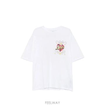 당일배송 아미리 하트 프린트 티셔츠