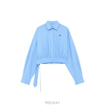 당일배송 엠에스지엠 크롭 타이 클로저 셔츠