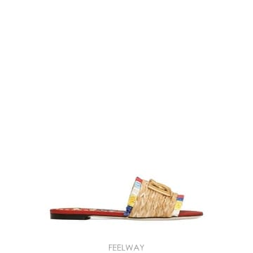 당일배송 돌체앤가바나 라피아 플랫 샌들