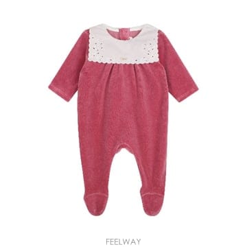 끌로에 BRODERIEANGLAISE 카라 벨벳 PAJAMAS (K B0302491760