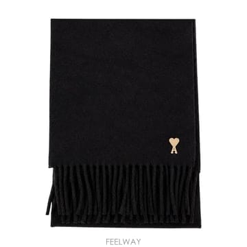 26 F/W 아미 아미 드 꾀흐 패치 스카프 아미 파리 울 블랙 US B0732363773