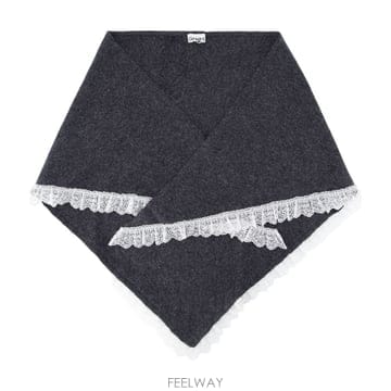 26 F/W 가니 레이스 TRIANGULAR 스카프 GANNI 울 그 B0732363785