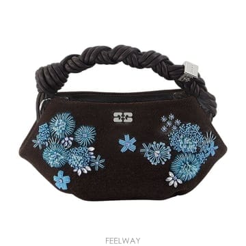 26 F/W 가니 BOU 미니 이브닝 지갑 GANNI 울 브라운 C2 B0732363798