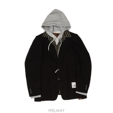26 F/W 미하라 야수히로 트리플 레이어드 블레이저 J17JK131 B0742365890