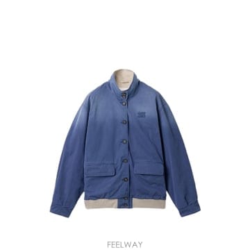 미우미우 old washed twill blouson jacket 12139929633032 TP724447