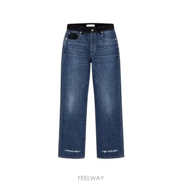 웨일즈 보너 distressed effect straight leg jeans 12331837915400 T