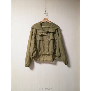 시스템 SYSTEM 오버핏 드로우스트링 바람막이 자켓 55 사이즈