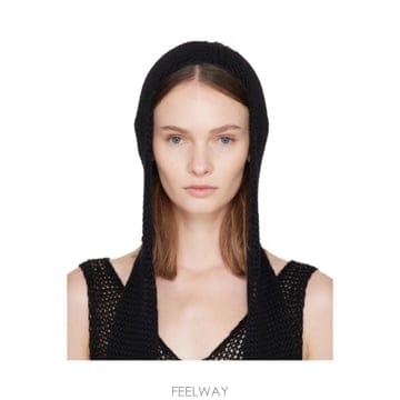Issey Miyake 블랙 파니니 발라클라바 IM68AA107 TP878228667