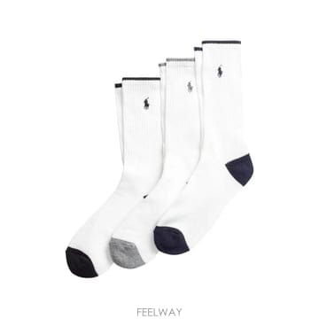 26 FW 폴로 랄프로렌 로고 골지 양말 3팩 세트 449682728001 TP454750493