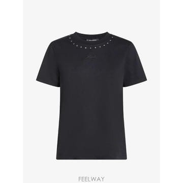 26 FW 칼라거펠트 스터드 장식 크루 넥 티셔츠 B1W17088999 TP454743663