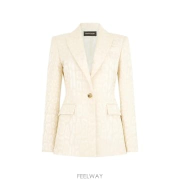 26 FW 로베르토 카발리 레오파드 자카드 싱글 브레스티드 블레이저 XQT401TJ033 TP45960016