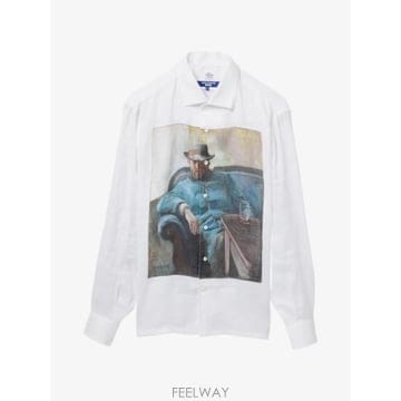 26 FW 준야 와타나베 그래픽 프린트 리넨 셔츠 WQB009051 TP459728068