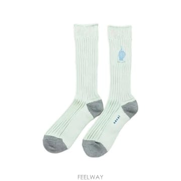 26 FW 사카이 골지 니트 자수 양말 240869S TP458395023