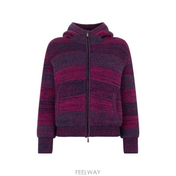 26 FW 무레르 Alaina Cwf hooded chunky knit bomber jacket ALAINA