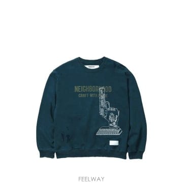 26 FW 네이버후드 디스트레스드 그래픽 프린트 스웨트셔츠 261FPNHCSM08 TP454570324