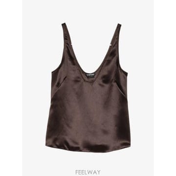 26 FW 톰포드 실크 새틴 로우 넥 탱크 탑 TS2179FAX1868 TP459043004