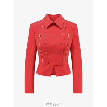 26 FW Elisabetta Franchi 더블 브레스티드 페플럼 재킷 GI26966E2CG5 TP4595