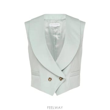 26 FW 스텔라 매카트니 숄 라펠 더블 브레스티드 베스트 PF266900163HU704 TP45786890