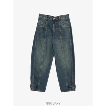 26 FW 이자벨마랑 레자 절개선 디테일 버튼 커프 진 PA0779FAD3H01I TP459597982