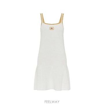 26 FW 카사블랑카 크로셰 니트 로고 패치 미니 드레스 WPF26KW138702 TP457477867