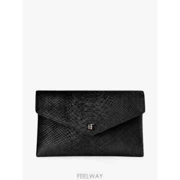 26 FW Elisabetta Franchi 크로커다일 프린트 벨벳 클러치 BS27A67E2 TP459413