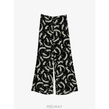 26 FW Forte Forte 레오파드 프린트 벨벳 이펙트 팬츠 15416MYPANTS TP45947357