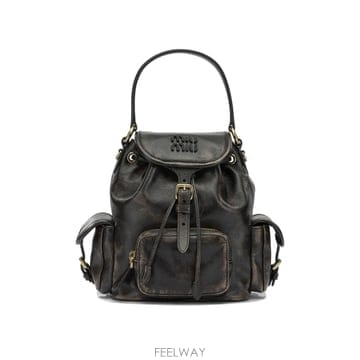 [V90]미우미우 5BZ043AF6PF0201 V OOO 여성 백팩 배낭 가방 Leather backpack