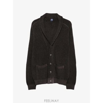 26 FW Fedeli 골지 니트 숄 라펠 가디건 MU0F7033 TP459620025