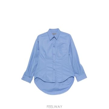26 FW 발렌시아가 로고 자수 커브 헴 셔츠 872318TUM20 TP459592513