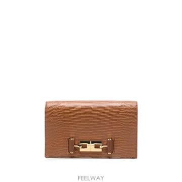 26 FW Elisabetta Franchi 렙타일 이펙트 로고 장식 클러치 BS08A66E2 TP45755