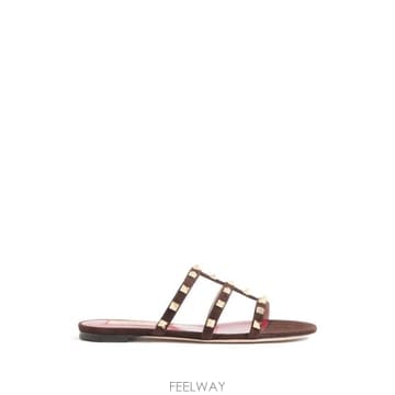 26 FW 발렌티노 가라바니 락스터드 스웨이드 슬라이드 샌들 05mm WS0C49CVB TP454706219