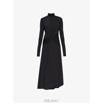 26 FW 빅토리아베컴 레티스 매듭 디테일 미디 드레스 1426JDR006790B TP459079816