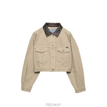 26 FW 프라다 크롭 올드 데님 재킷  GFB348SOOO1954 TP454705500