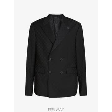 26 FW 칼라거펠트 체크 더블 브레스티드 블레이저 B4M14030999 TP457849762