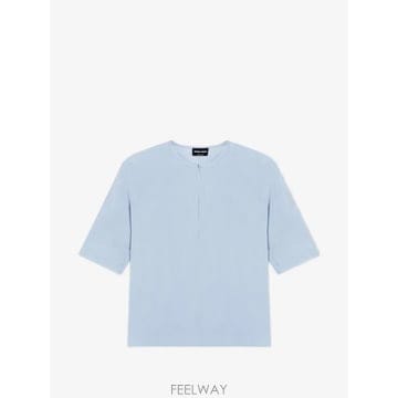 26 FW 조르지오아르마니 집업 반소매 블라우스 GW003108TE19049 TP459463463
