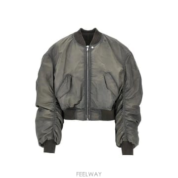 26 FW 릭오웬스 세키아 플라이트 주름 소매 보머 재킷 RR02F4792NBFDH TP459590134
