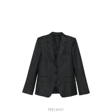 26 FW 톰포드 핀스트라이프 패턴 싱글 브레스티드 블레이저 GI3118FAX1803 TP456364571