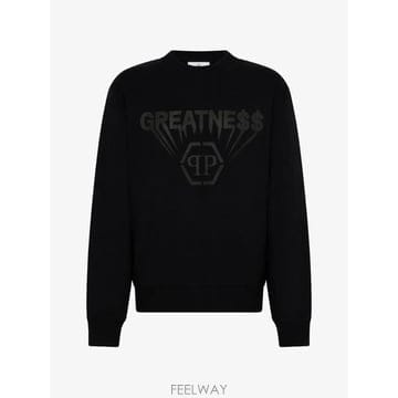 26 FW 필립플레인 그레이트니스 프린트 플리스 라운드 넥 스웨트셔츠 AAECMJO1429PTE180N TP
