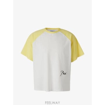 26 FW 루드 래글런 소매 로고 프린트 티셔츠 RHFW26TT25012100COTTON TP45940756