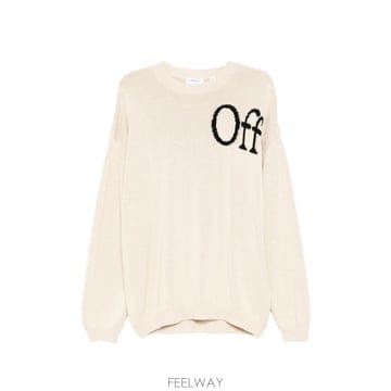 26 FW 오프화이트 로고 프린트 라운드 넥 스웨터 OMHE20QS26KNI0011010 TP45467720