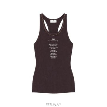26 FW Elisabetta Franchi 체인 링크 골지 니트 탑 TK10B66E2GC9 TP458786