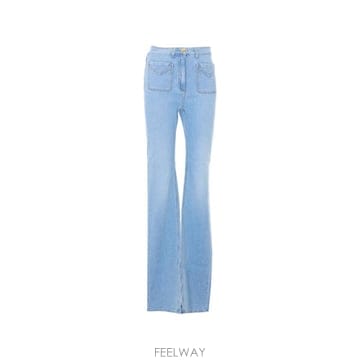 26 FW Elisabetta Franchi 포켓 플레어 데님 PJ24N61E2 TP456357728