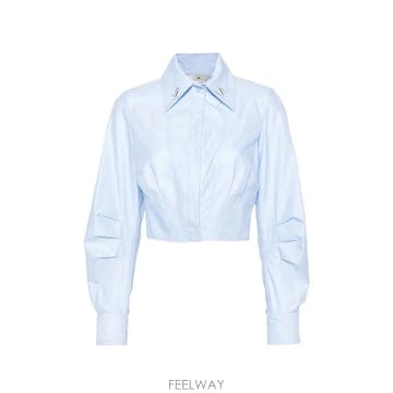 26 FW Elisabetta Franchi 크롭 긴소매 셔츠 CA17066E2 TP459164442