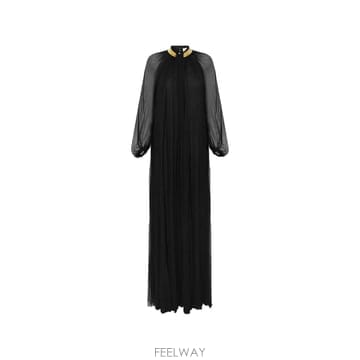 26 FW Elisabetta Franchi 레드 카펫 주얼 칼라 크레폰 드레스 ABR0266E2 TP457