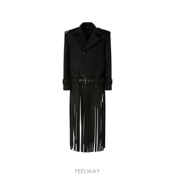 26 FW PINKO 프린지 벨트 코트 107869A3LA TP457842844