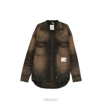 26 FW 메종미하라야스히로 플랫티드 칼라 데님 셔츠 A17SH027 TP458142731