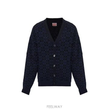 26 FW 겐조 켄조그램 기하학 패턴 V넥 가디건 FG65CA8073ER TP459618176